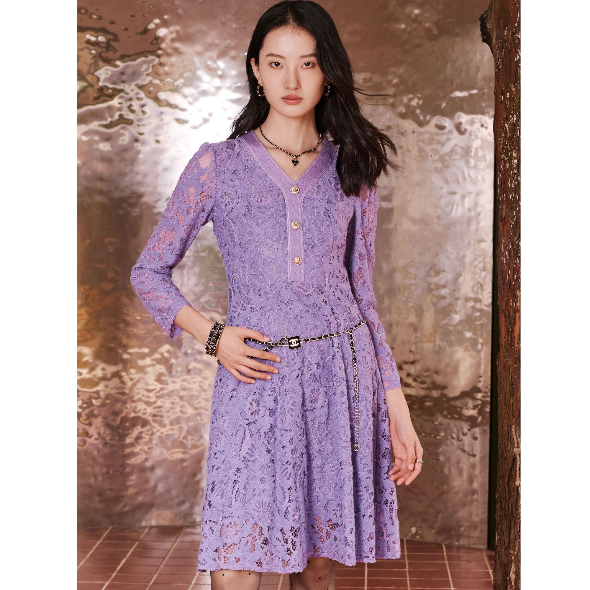 【高高甄选】她翼春季连衣裙蕾丝气质时尚优雅提花AA3243353626