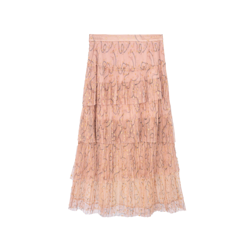 【达人专属】她翼春季半身裙女士蕾丝气质高腰时尚休闲BA0104333556