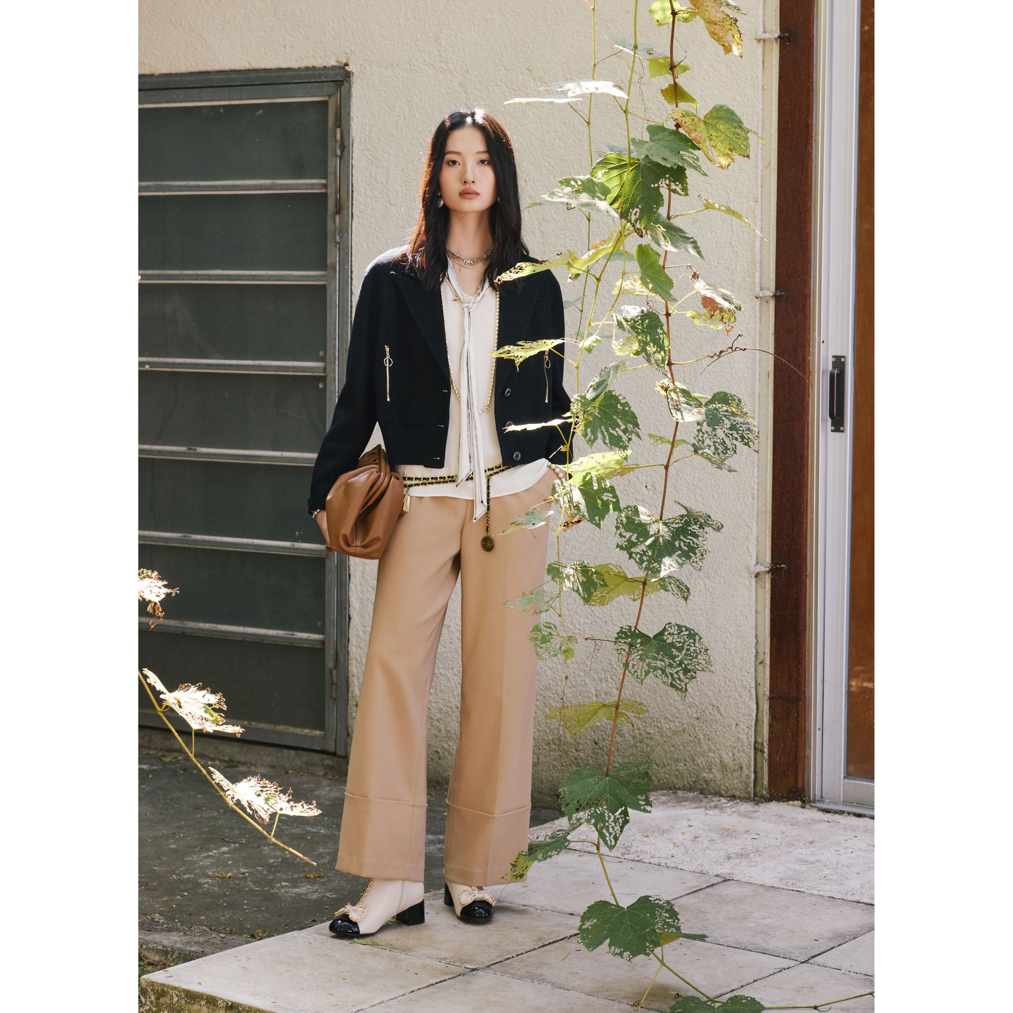 【她翼】春季休闲裤女士高腰直筒时尚休闲宽松通勤DD4204341377