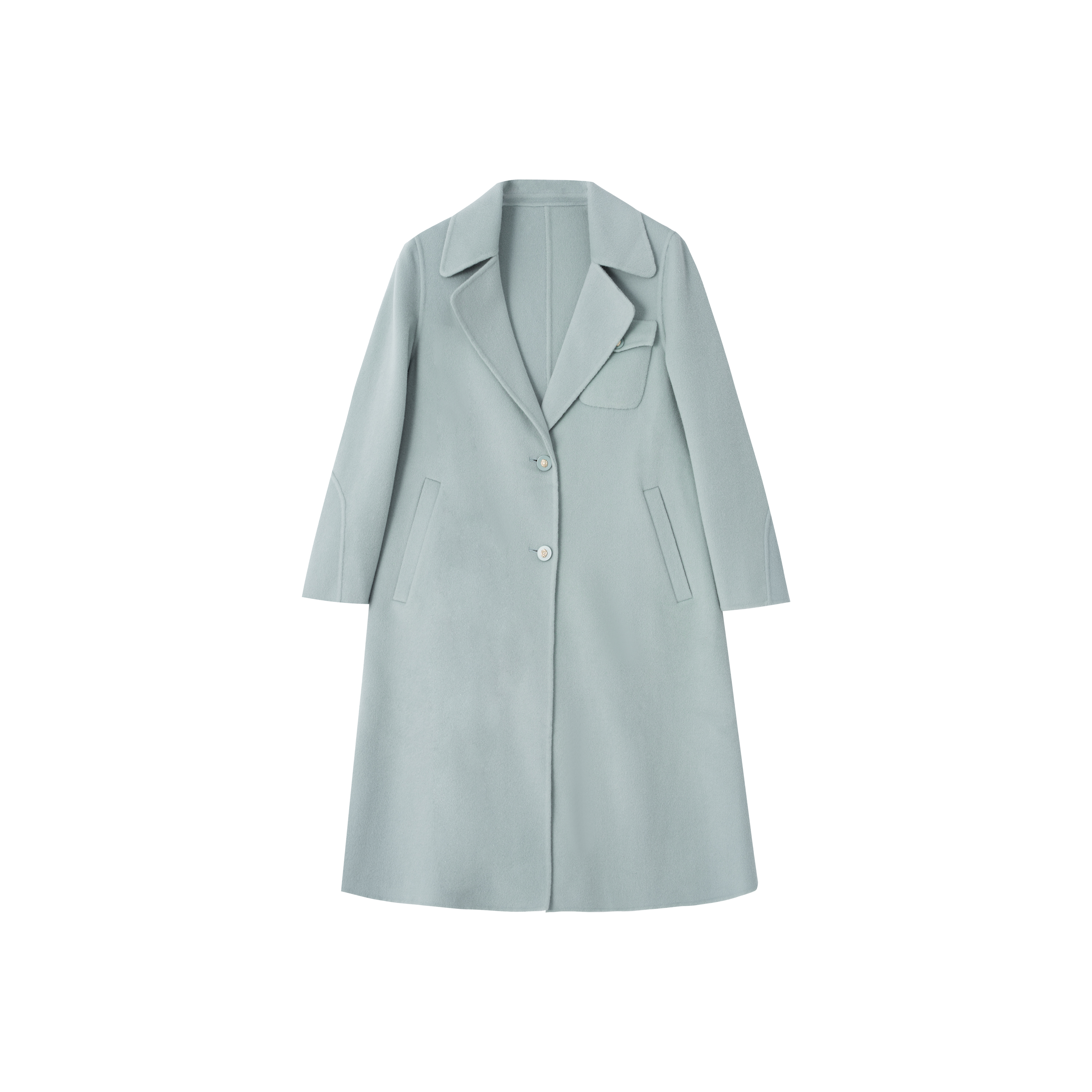 【她翼】冬季毛呢料外套女士中长款设计师时尚双面呢ET9244353866