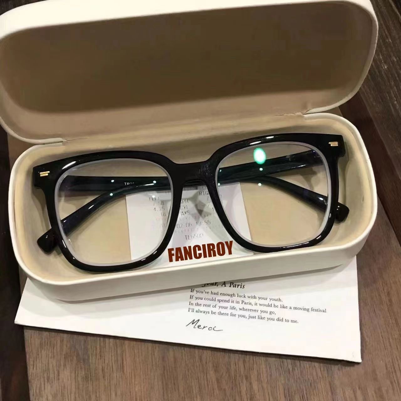 拿捏高冷黑！斯文温柔靓女小众近视眼镜可配度数素颜平光镜高颜值0