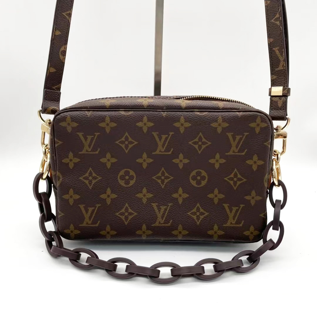99新 LouisVuitton/路易威登 lv老花23洗漱经典手拿单肩包