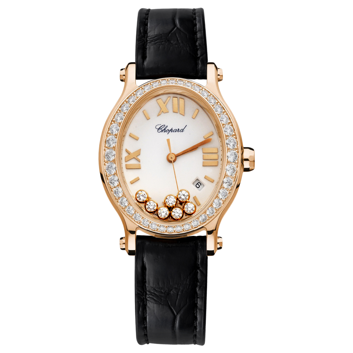 99新 Chopard/萧邦 275350-5003 白贝母盘原钻女表/WHP030209