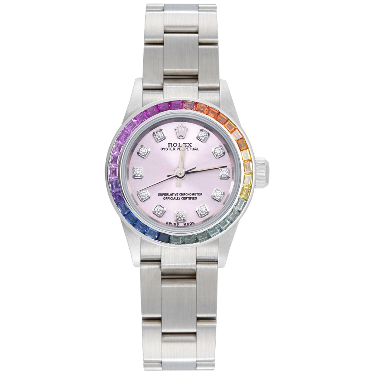 99新 Rolex/劳力士 【三八女神节】67180粉盘腕表/彩虹圈/WHP029779