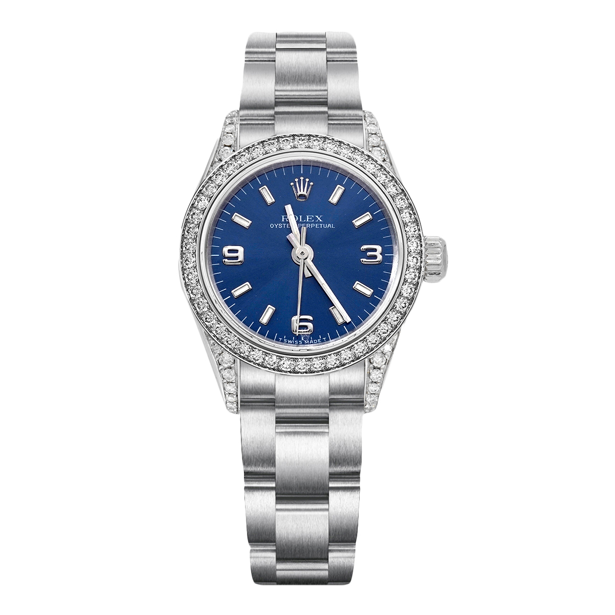 99新 Rolex/劳力士 67180蓝盘25mm自动机械腕表/后钻/WHP029866