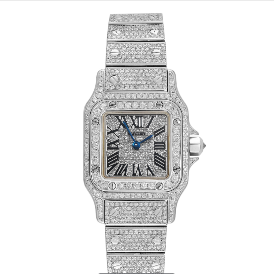 99新 Cartier/卡地亚 山度士系列 W20056D6腕表/后钻/WHT026408