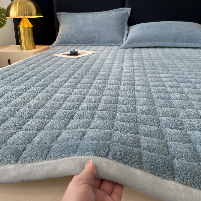 【清仓爆款】牛奶绒床垫冬季加绒加厚法莱绒软垫家用学生宿舍珊瑚