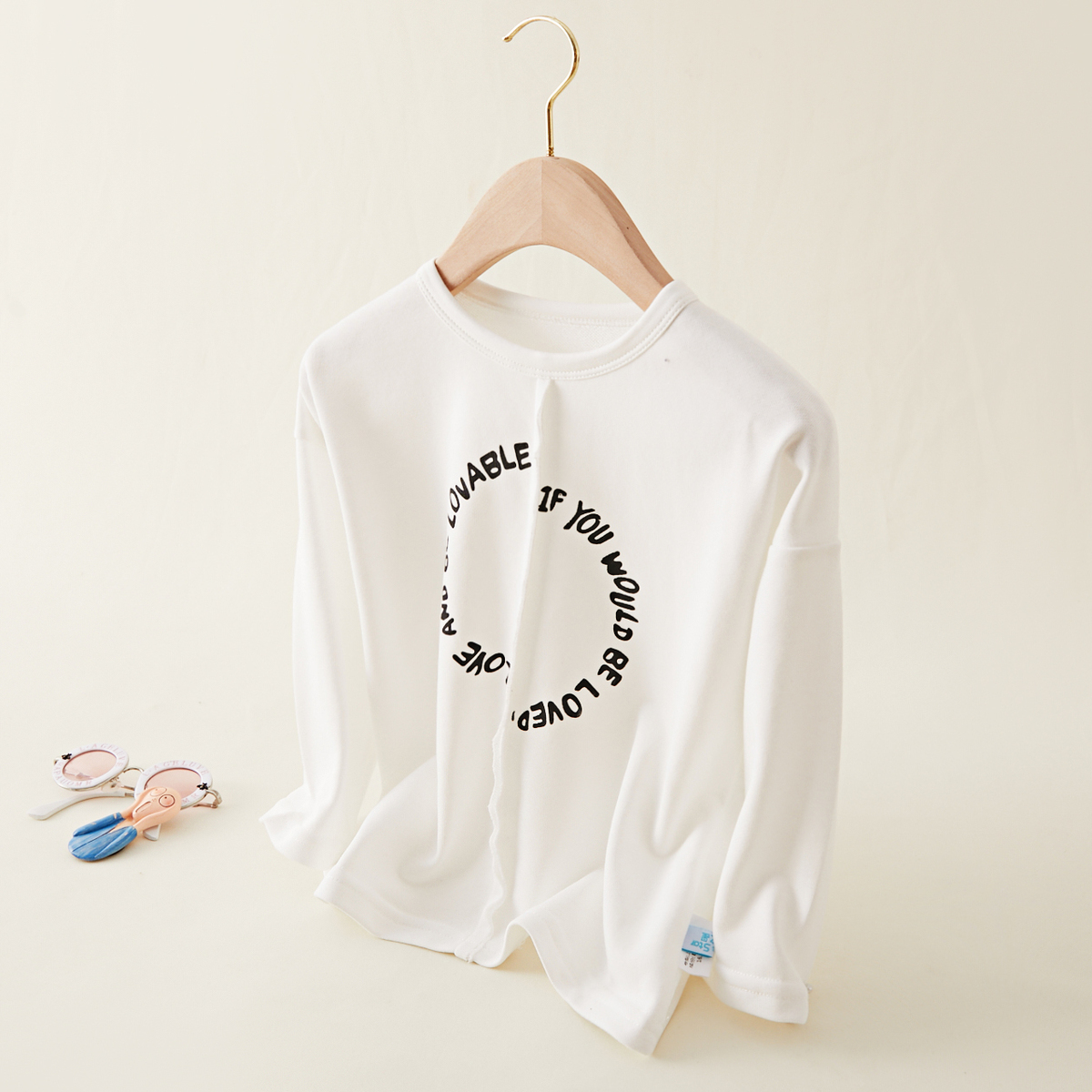 2025新款男女童卫衣打底T时尚印花圆领卫衣w123401