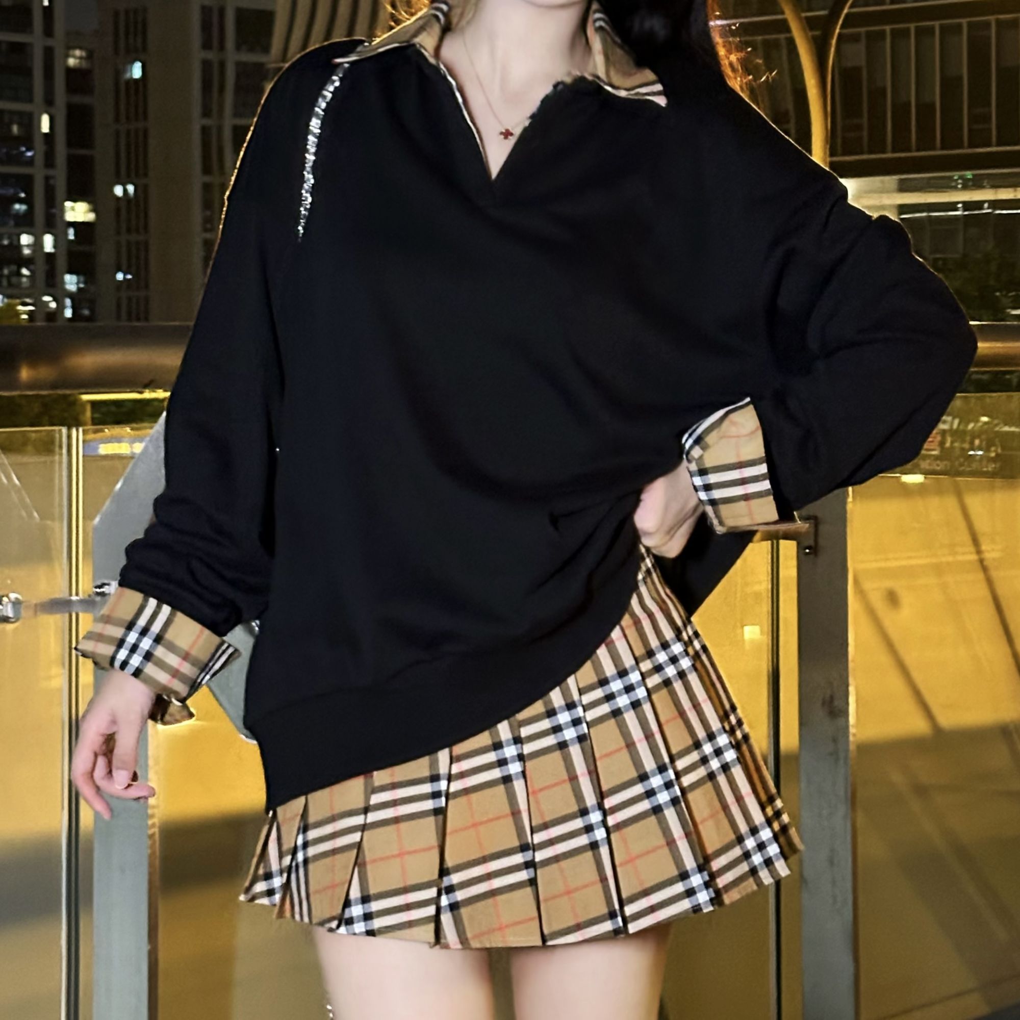 【BBR格纹裙】新春辣妹学院百褶格纹短裙