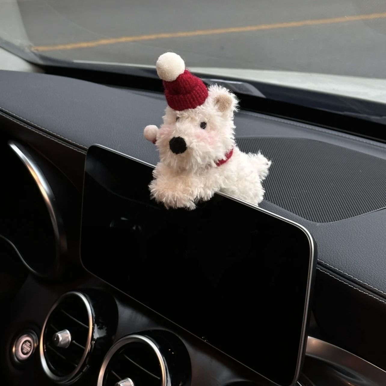 新年礼物喜庆小狗汽车怀挡女车载雨刮器转向灯车内屏幕车摆件D104