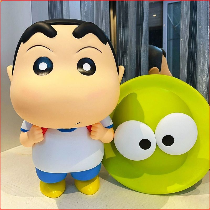 蜡笔小新手办青蛙小新摆件周边潮玩公仔玩偶可爱办公桌面摆件S481