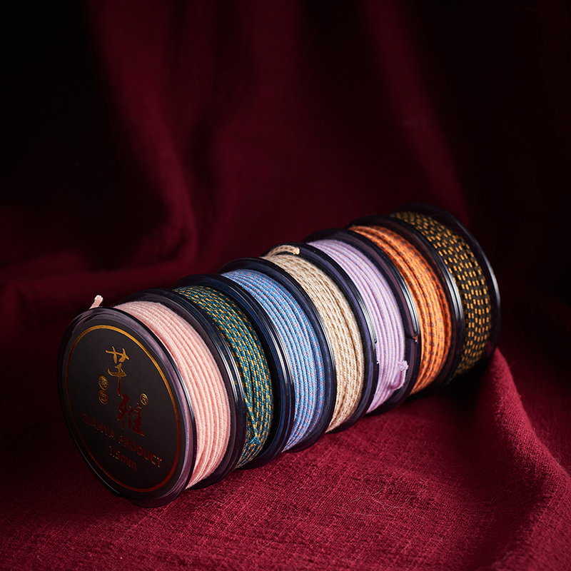 芊雅升级款高品质包芯双色棉绳编织线手串棉线佛珠串珠绳