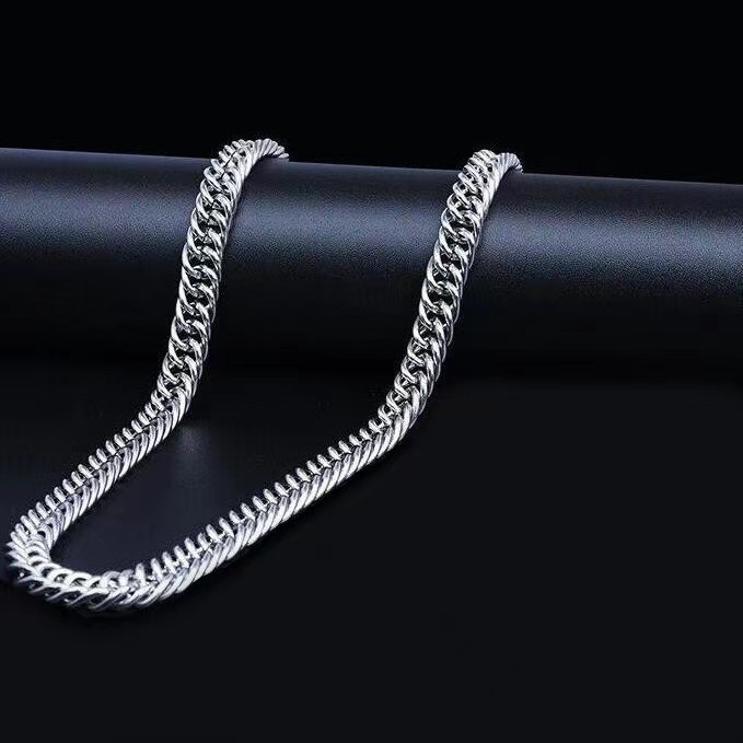 钛钢项链 七只鹿【双织四面磨项链】欧美嘻哈男士个性潮流不掉色