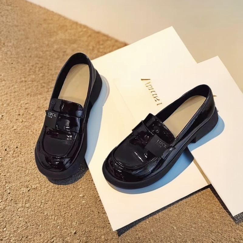 浅口厚底软底平底休闲春夏秋真皮乐福鞋圆头2025老北京布鞋洋气女