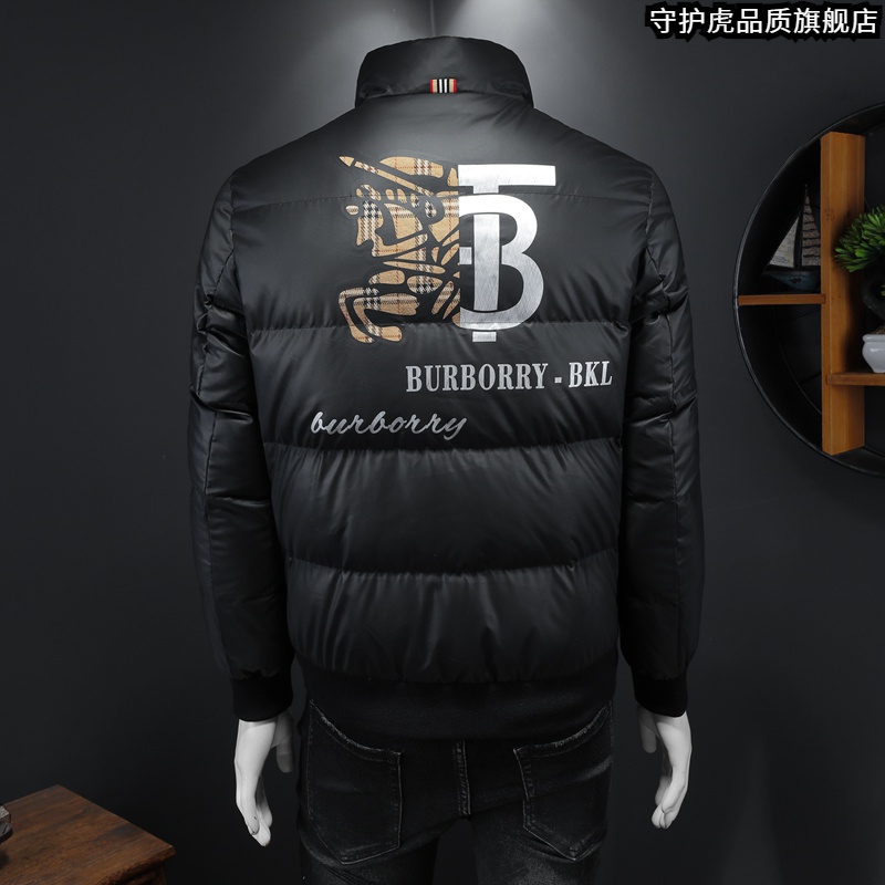 轻薄欧洲站高端冬季男士短款修身立领羽绒服白鸭绒潮流休闲外套