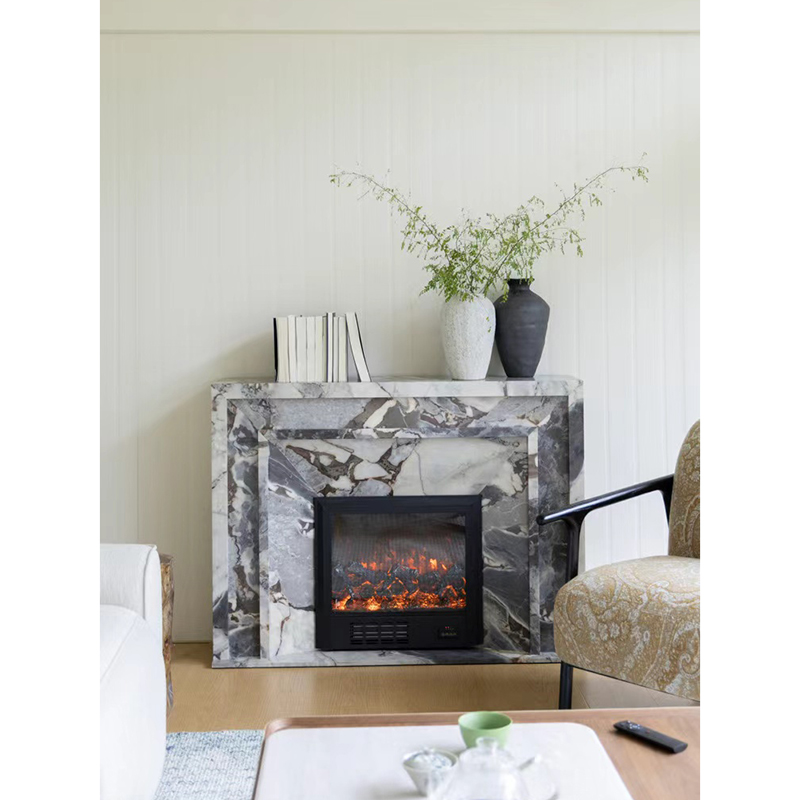 若奈 罕见蓝纹 / 土耳其大理石感仿真火智能壁炉实/木置物