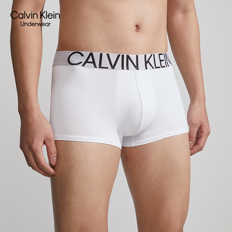 CK内衣男士醒目提花轻薄防夹臀透气低腰四角裤平角内裤 NB1702O