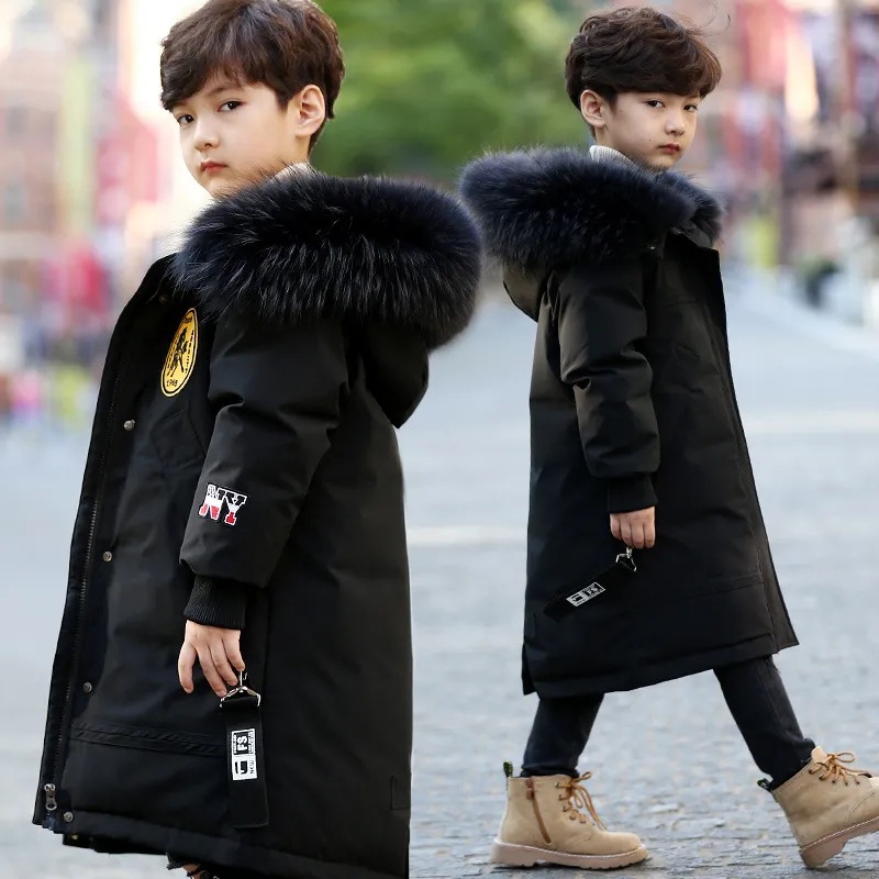 巴拉巴拉恩男童棉服2023冬季新款棉衣加厚中大童男孩中长款儿童棉