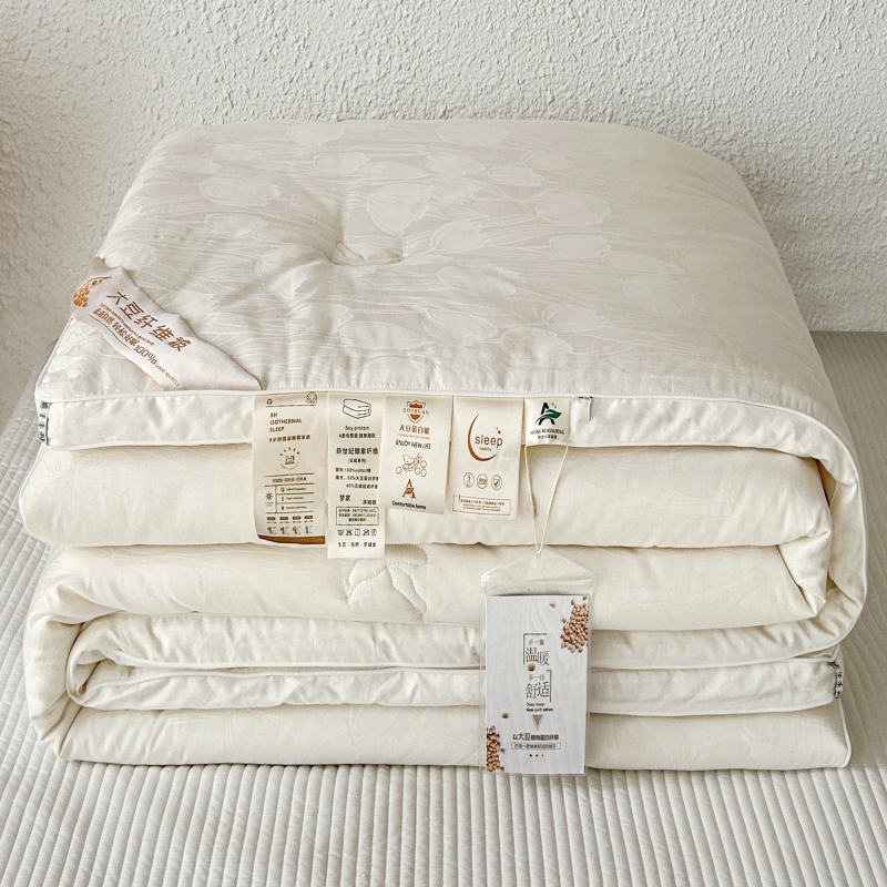 2024新款冬被A类纯棉长绒棉大提花大豆被被子被芯春秋被双人