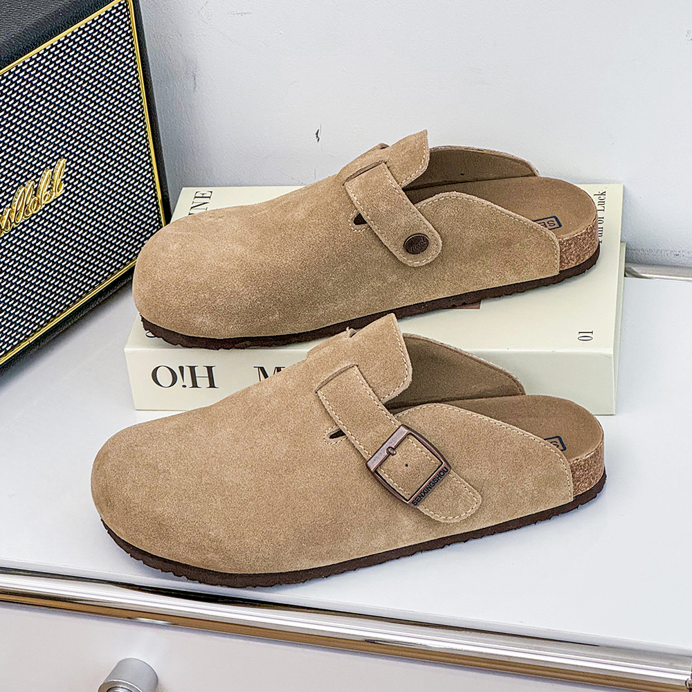 包头拖包头平跟学院风凉鞋复古透气皮拖软底时尚百搭英伦网红