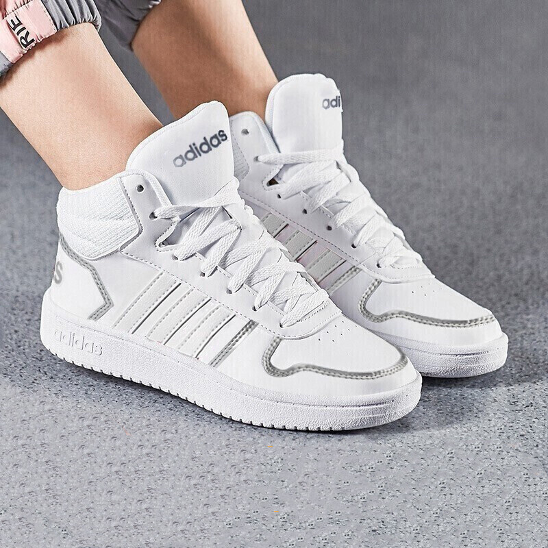 Adidas阿迪达斯板鞋女2023冬季新款学生潮鞋高帮运动休闲鞋FY6023