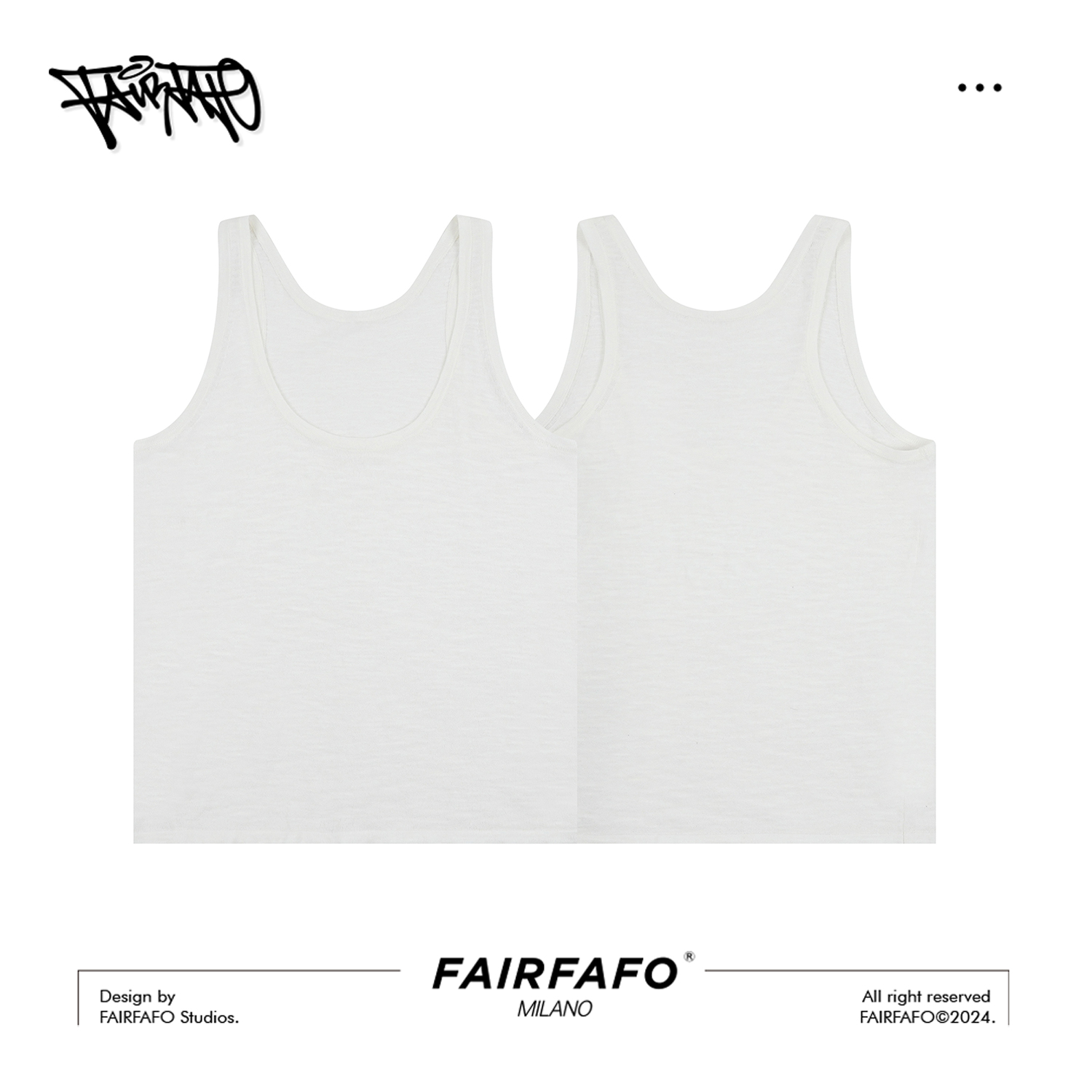 FAIRFAFO林肉肉【清水韵】ND24BX588简约竹节纱无袖吊带背心内搭 