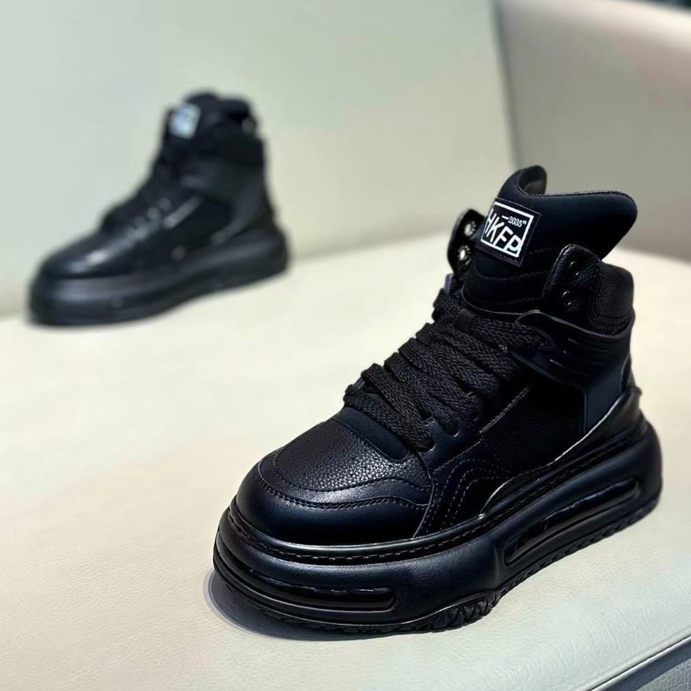 鞋子男款2023冬季新款黑武士高帮棉鞋加绒男士运动休闲小白鞋男款