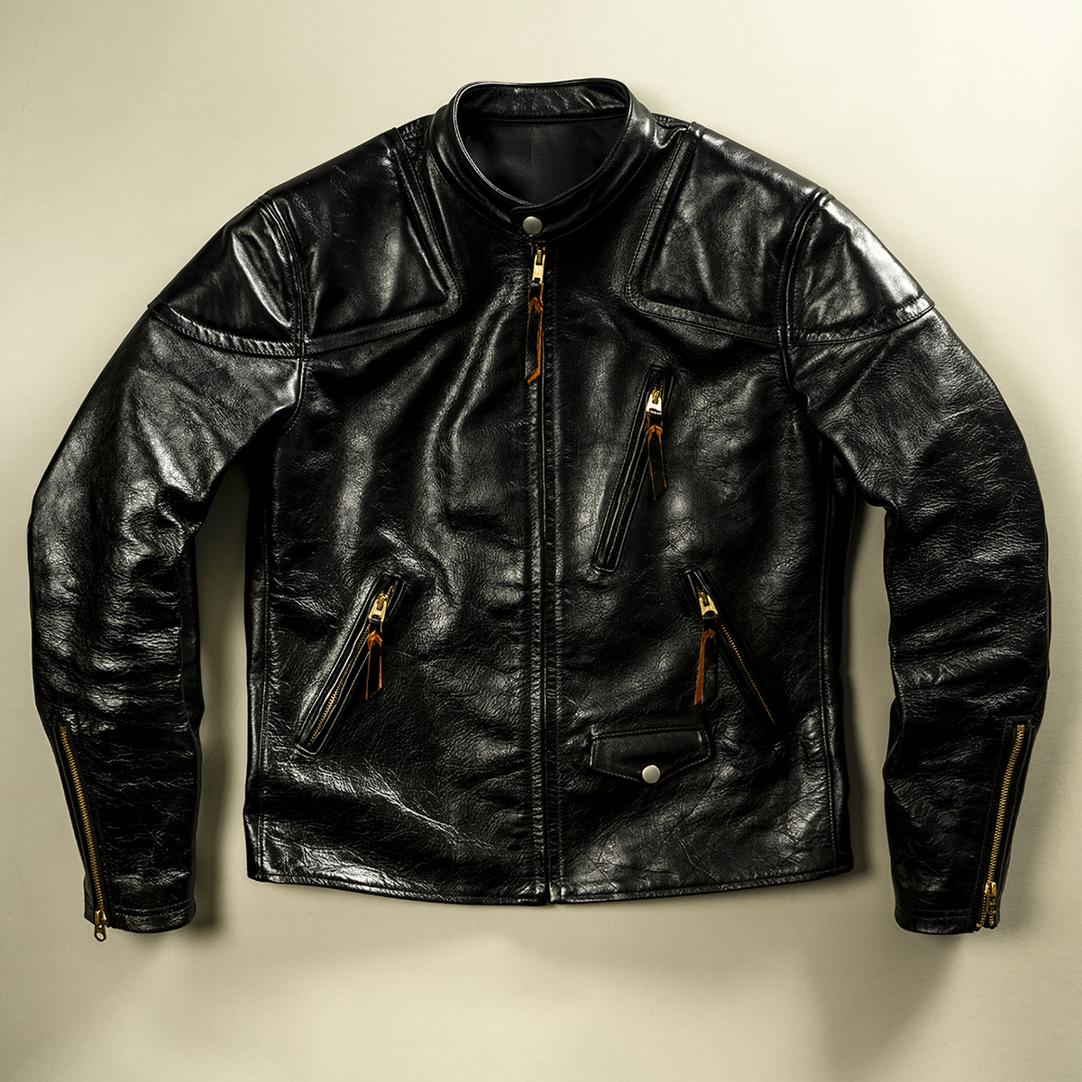 复古造物 Café Racer毒液皮衣 阿美咔叽茶芯马皮复古皮衣机车皮衣