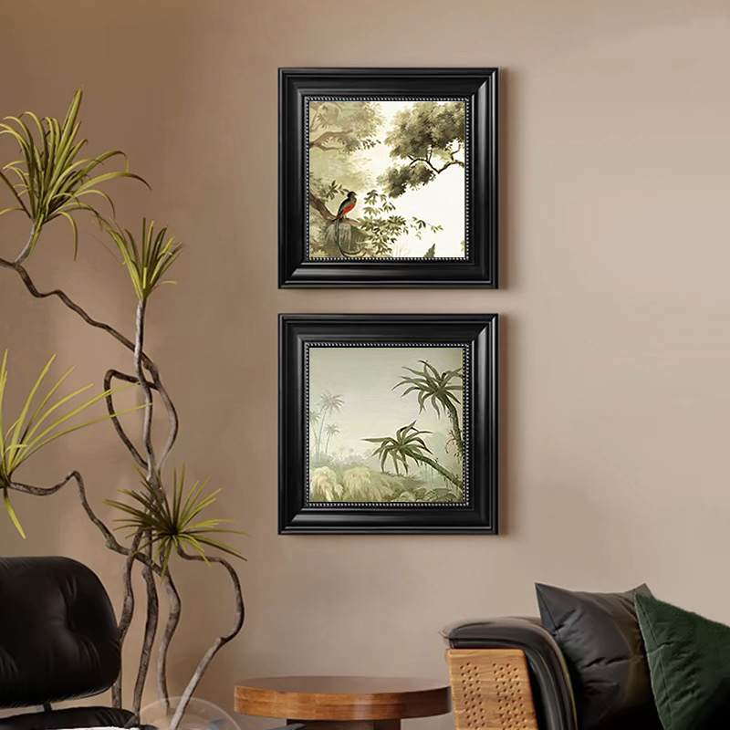 《鸟语森林》中古风风景装饰画客厅玄关餐厅油画走道挂画壁画