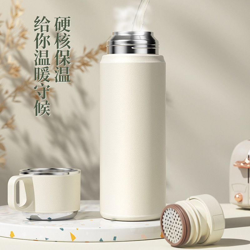 2023新款便携式车载水壶保温杯女士高颜值316不锈钢大容量水杯子i