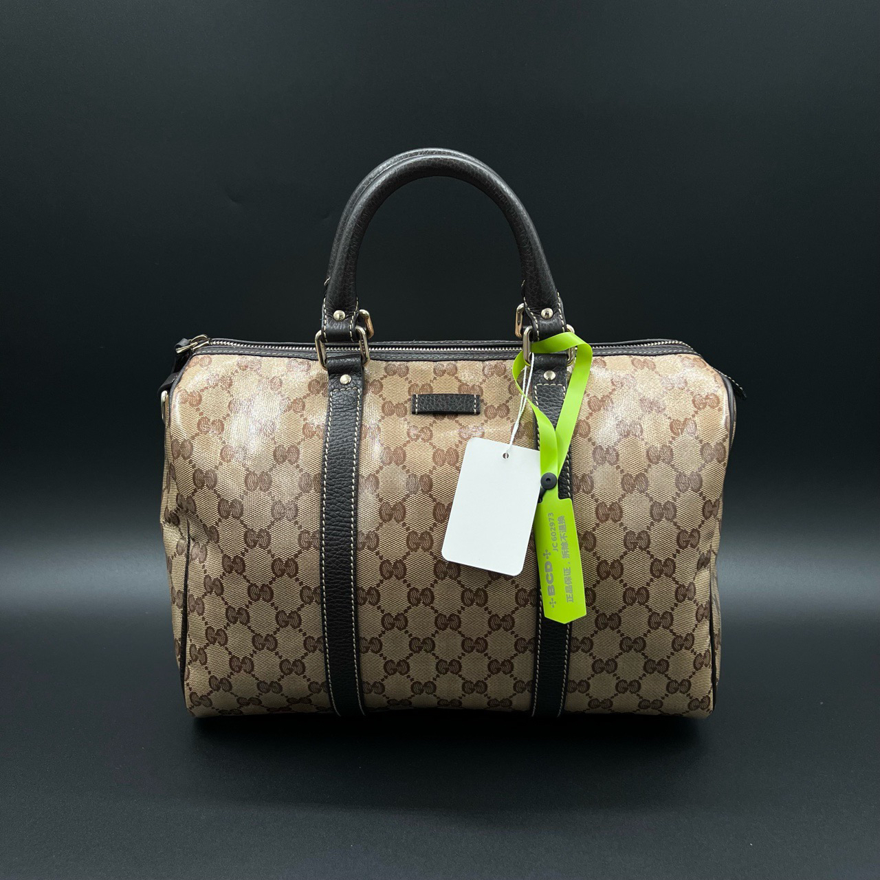 (jp) 113 GUCCI 古驰 棕色GG满印手提包 均码/95新/公价15000