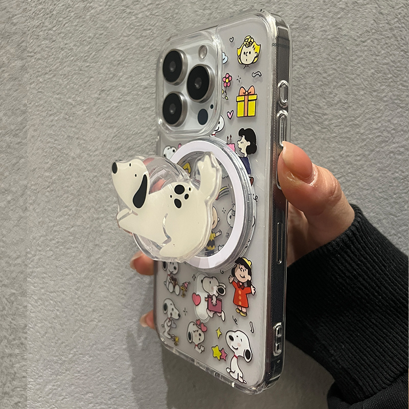 c018可爱蜡笔小新+趴着斑点狗磁吸支架