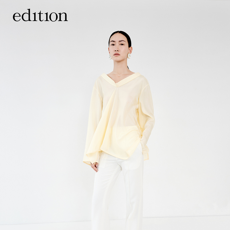 【商场同款】edition夏款解构空气感桑蚕丝上衣#EBC2TOP012