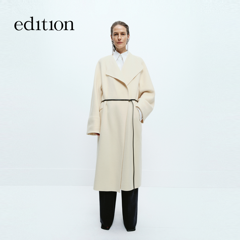 【商场同款】edition冬季款围裹式双面呢大衣#EBD4OVC030