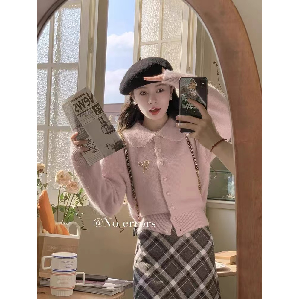 秋冬2025新款内搭高级感超好看的毛衣软糯长袖打底针织开衫女上衣