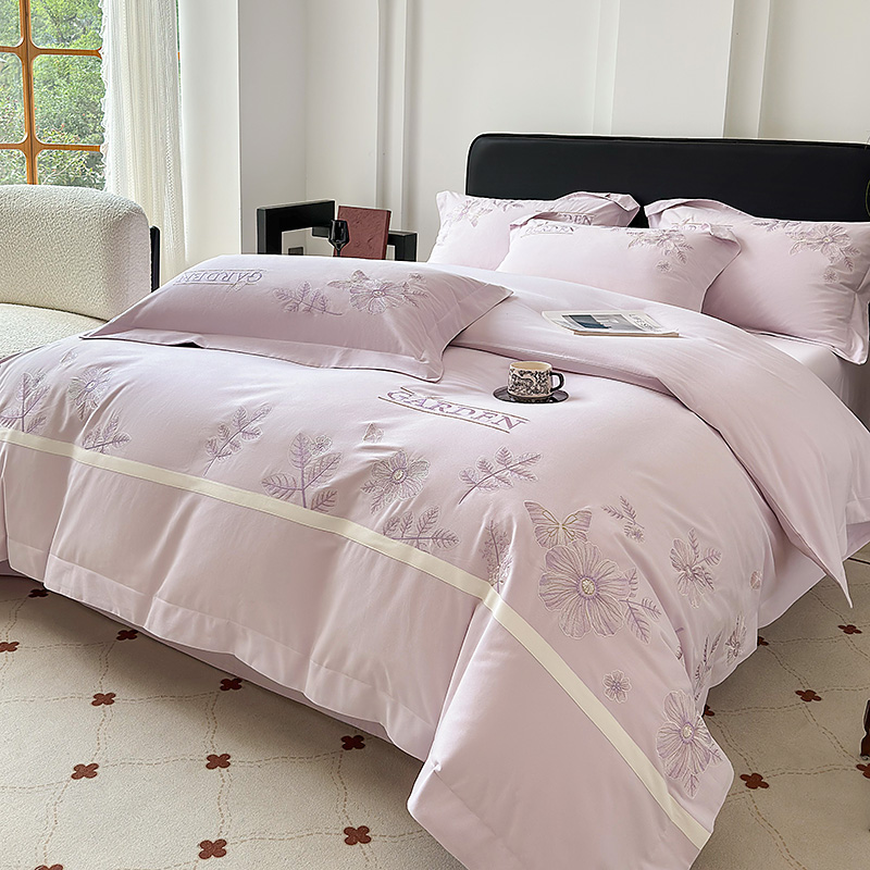 轻奢A类长绒棉磨毛四件套加厚纯棉全棉保暖被套床单家纺床上用品