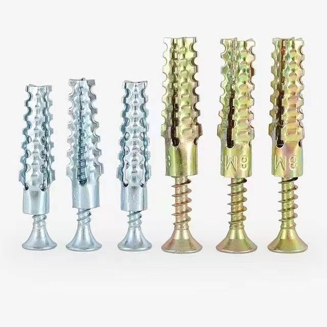 金属铁膨胀管代替塑料胶塞锯齿铁胀塞6mm8mm膨胀螺丝自攻丝
