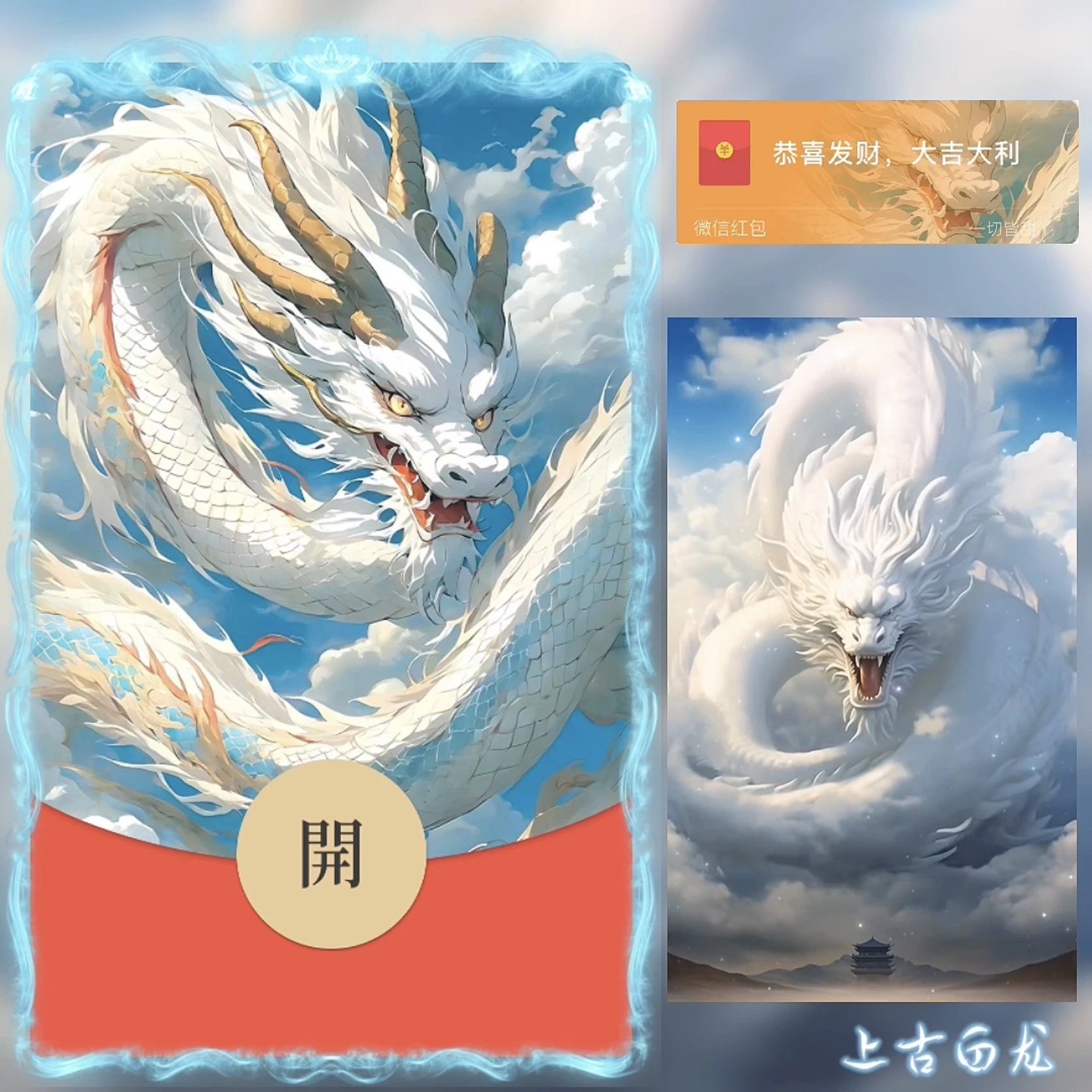 龙年红包封面永久动态2024新款霸气暴富龙年大吉大利wx序列号新年