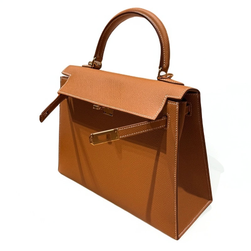 （小辫子专属）YKL掌纹金棕色女款单肩斜挎手提包包