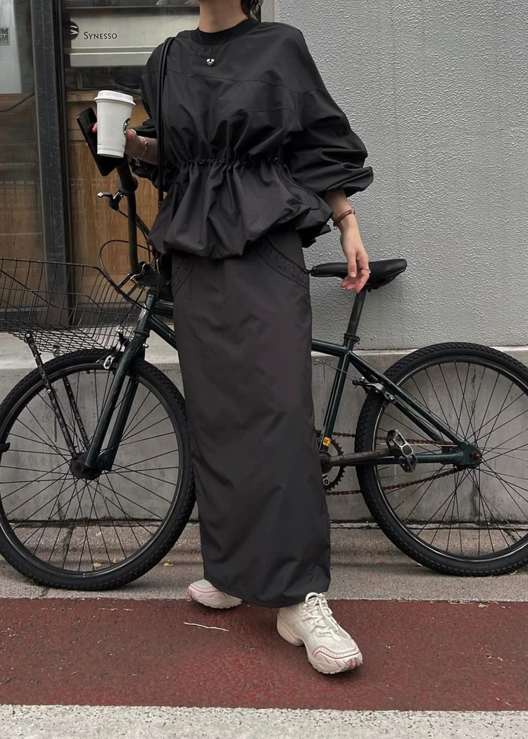 （新品）JC日韩服饰春夏显瘦半身裙休闲半身裙直筒百搭黑色