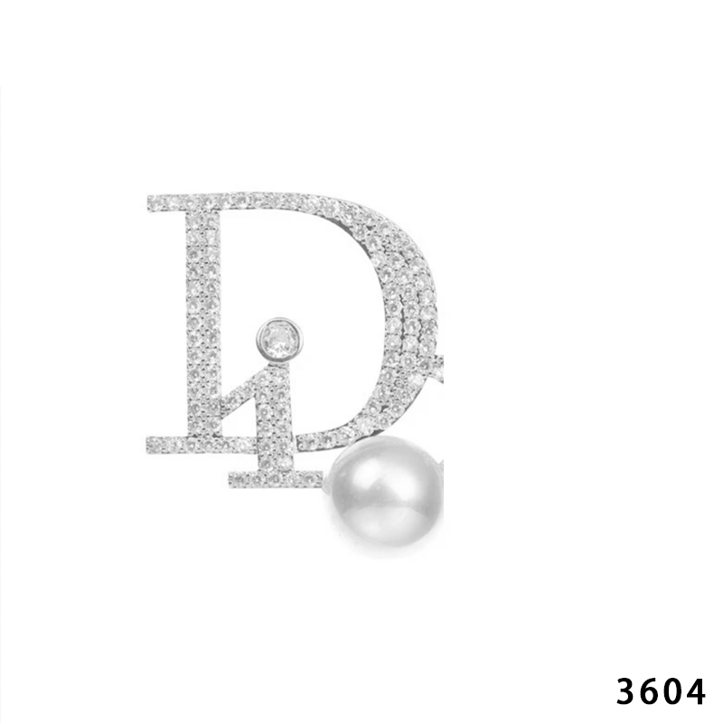 铜合金合成锆石胸针 3604-时尚黑色精致轻奢简约复古胸针镶嵌
