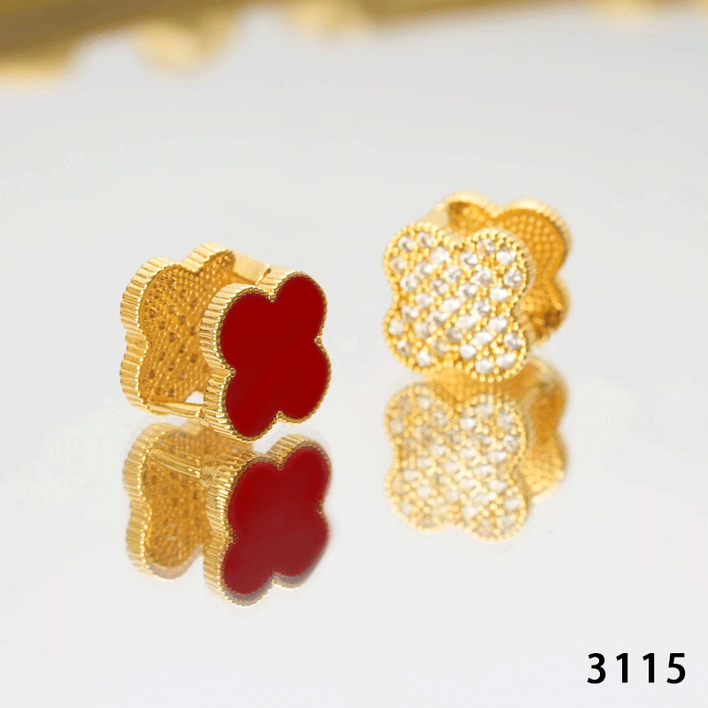 铜合金耳饰 3115-精致简约百搭耳环小众欧美优雅法式