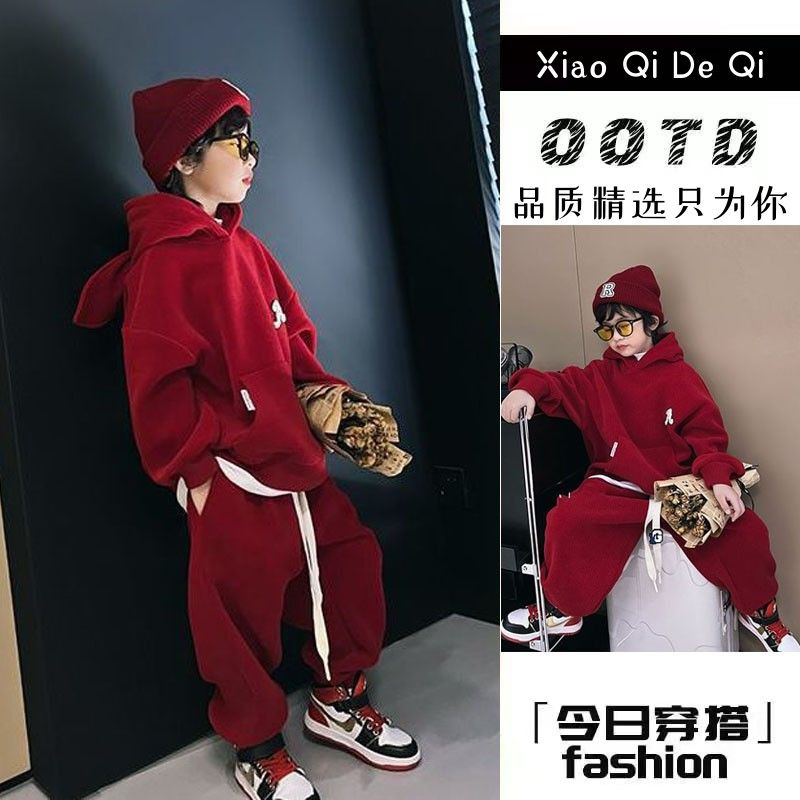 【小扬哥推荐】男女童秋冬季新款新年服儿童宝宝圣诞加绒加厚休闲