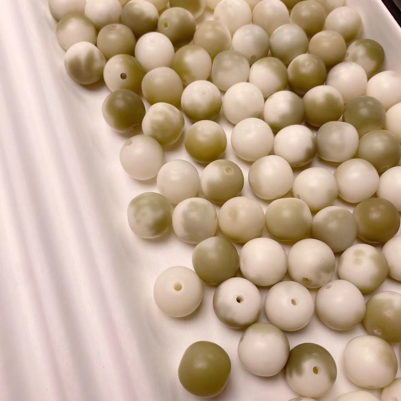 DIY 原生态干磨 绿了芭蕉 卡13✖️14mm天然菩提根散珠
