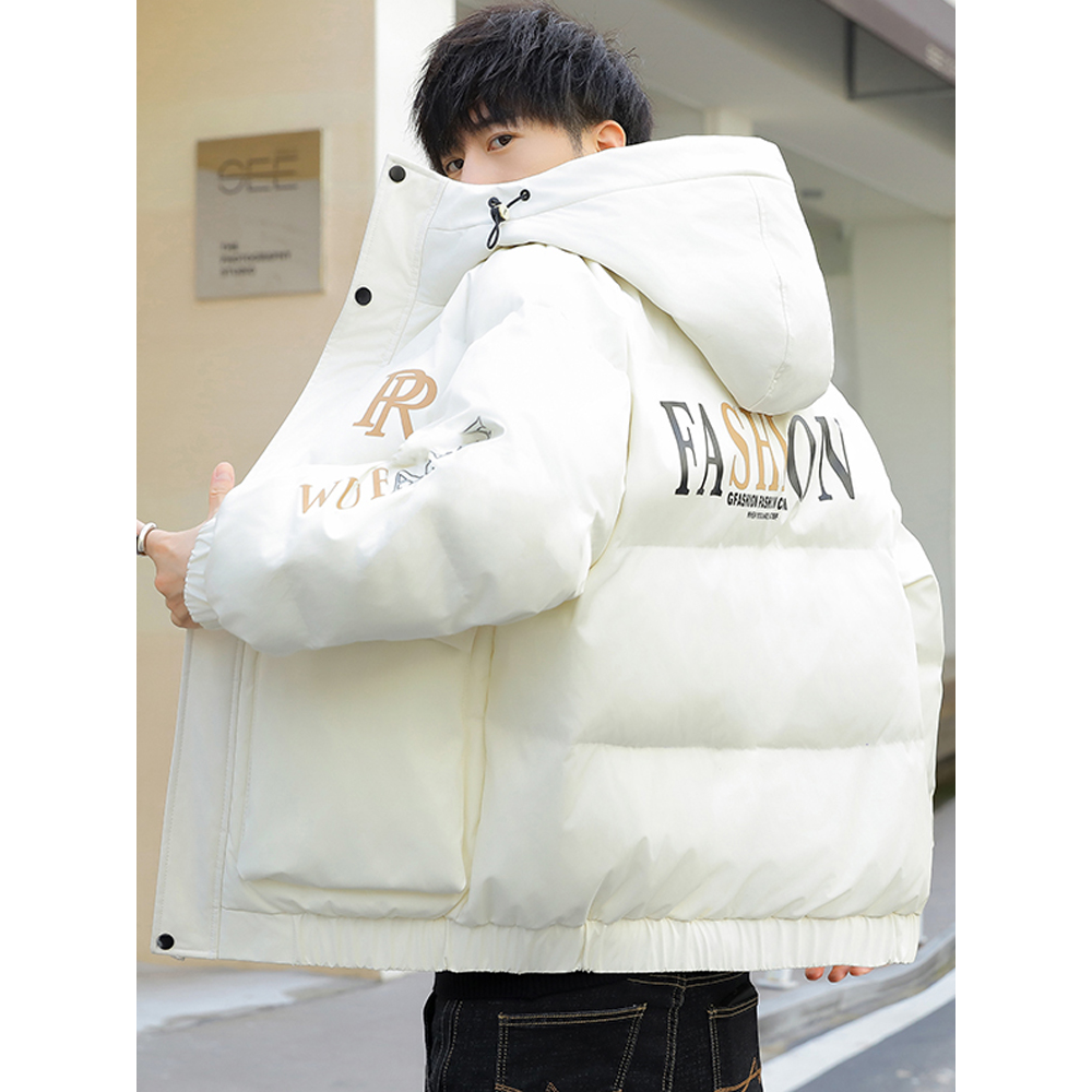 鸿星尔克领跑羽绒服男2023年新款青少年冬季短款加厚外套学生百搭