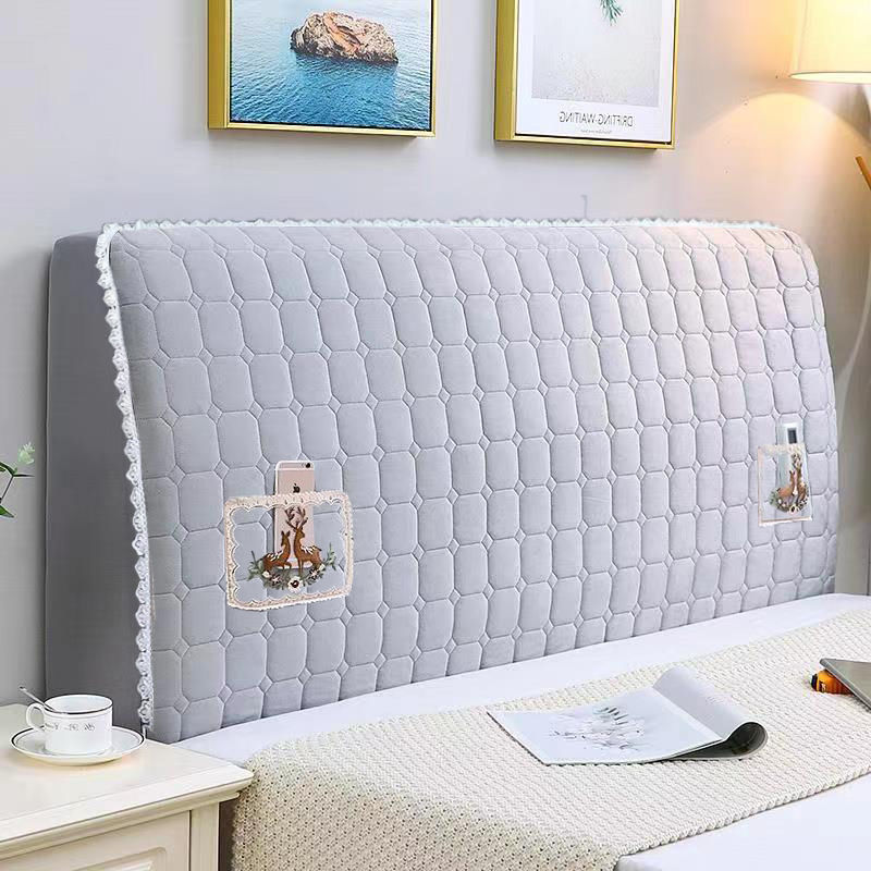 加厚全包床头罩套薄厚床头均可床头防尘保护罩木板软包床头靠背套