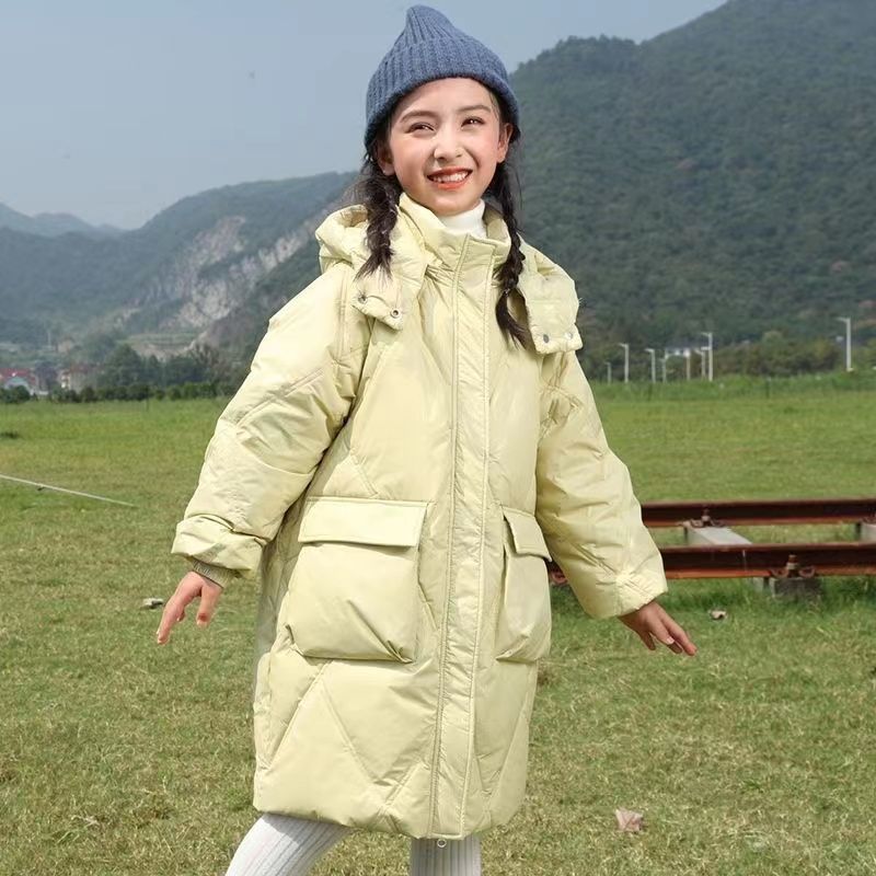 新款女童冬装棉衣外套20233新款羽绒服韩版休闲中大童加厚中长