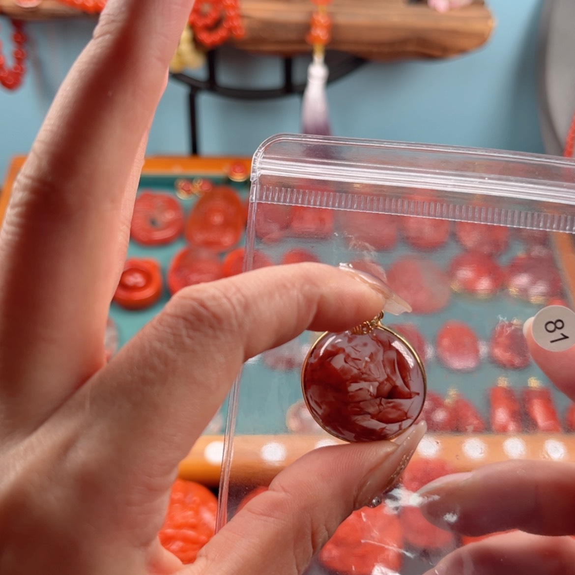 【闪购商品】南红玛瑙吊坠银S925镶嵌