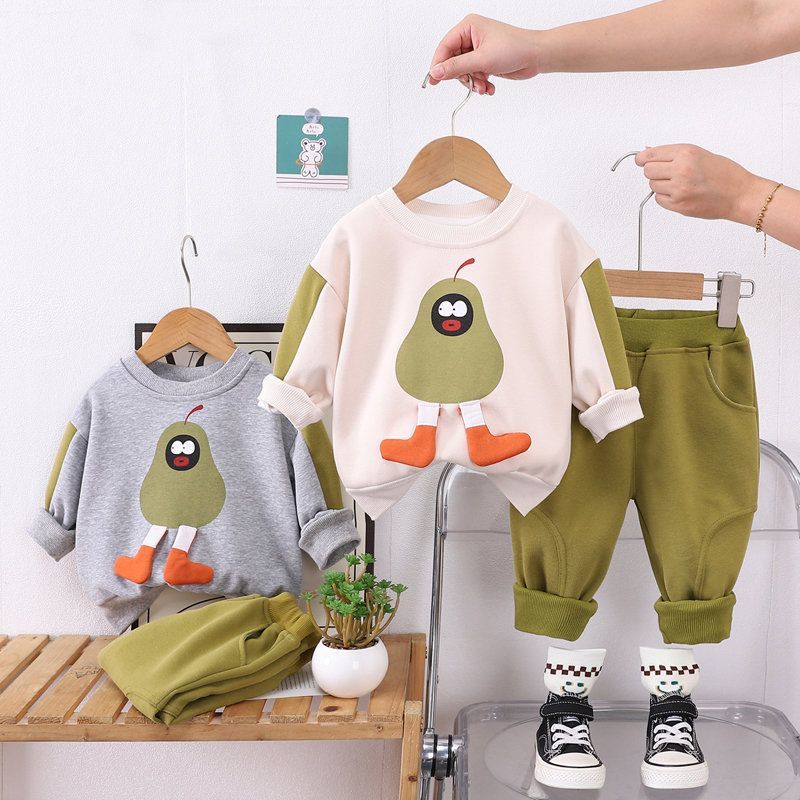 男童女童秋装套装2025新款宝宝春秋季洋气婴幼儿卡通小童两件套潮