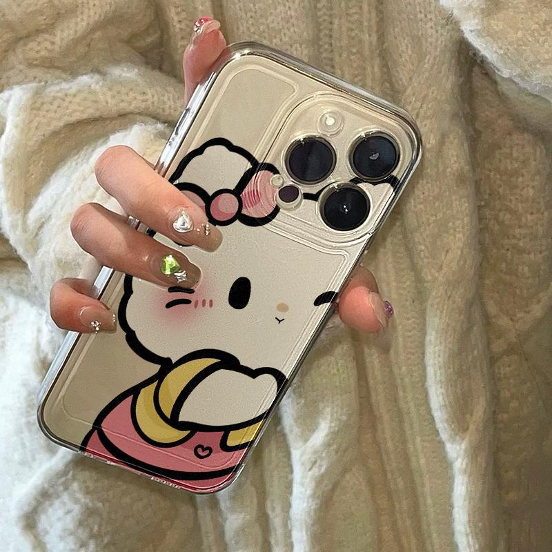 可爱凯蒂猫苹果15手机壳iPhone14少女13/12透明防摔xr全包X软壳11